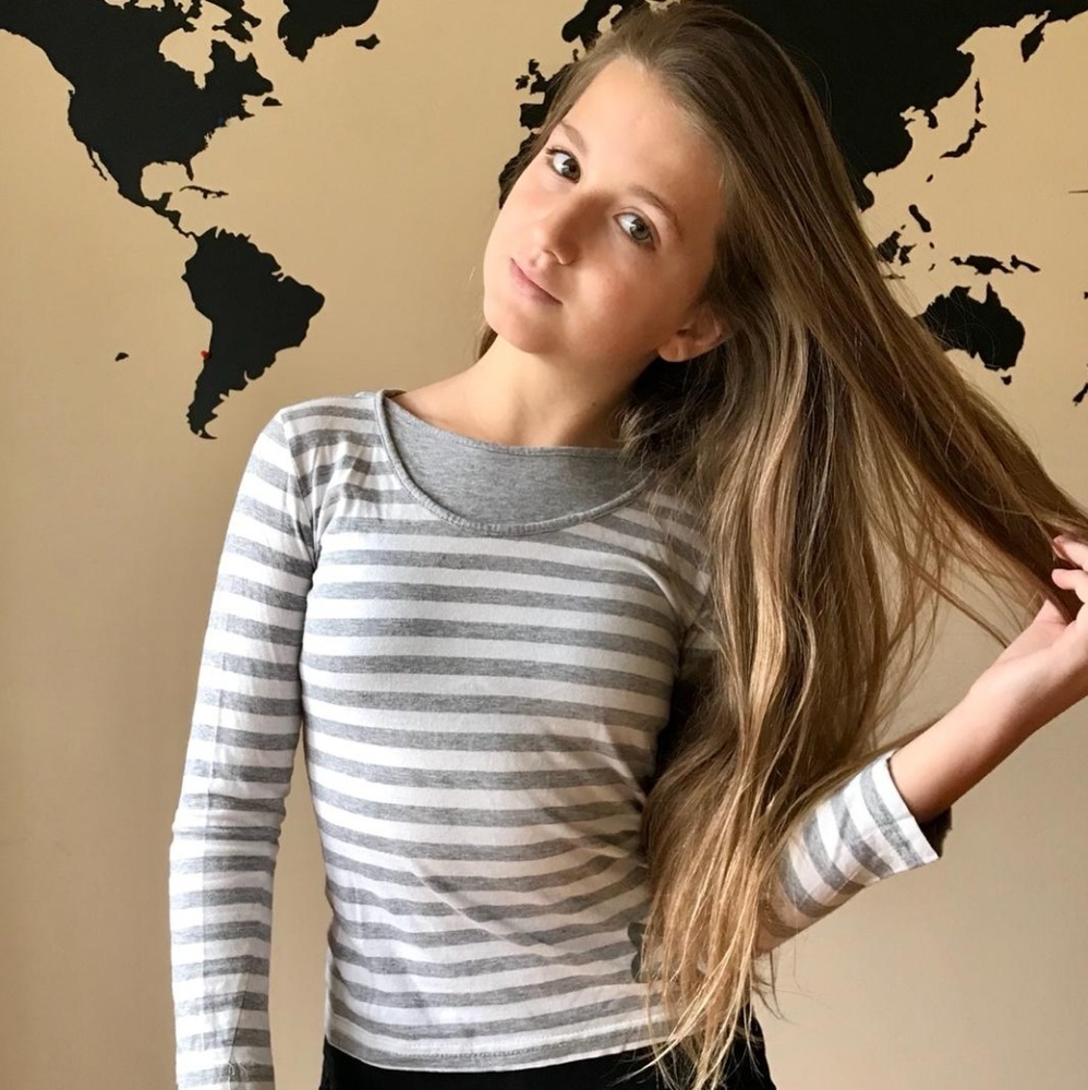 Gray and white stripes shirt